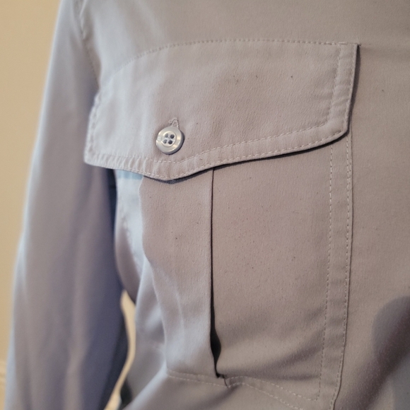 Vince Camuto Breezy Chambray Long Blouse Top - Picture 4 of 6